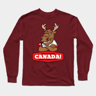 Canada Day Canadian Pride Moose I Love Canada Long Sleeve T-Shirt